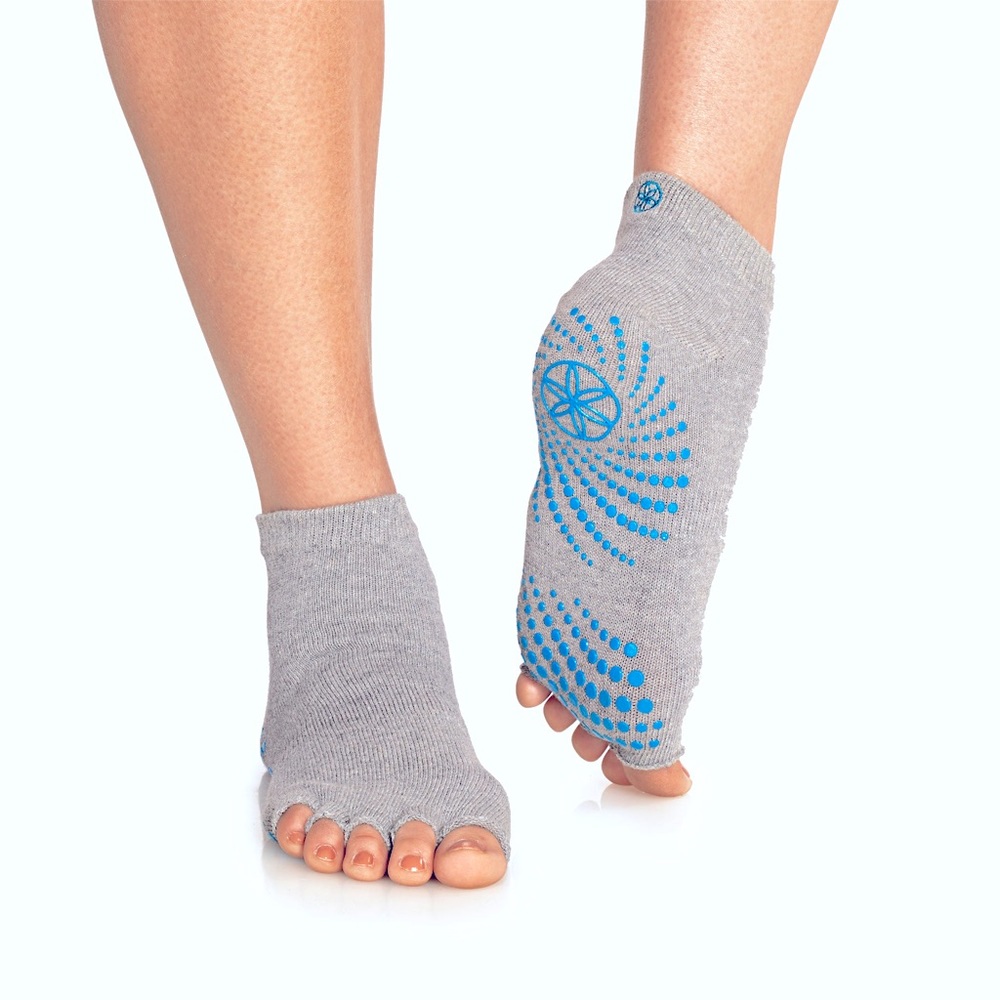 NWOT Gaiam Yoga Socks - Toeless Grippy Non Slip Sticky Grip